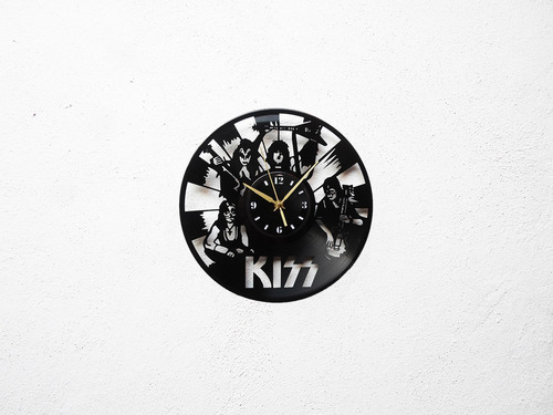 Reloj Disco Vinilo Acetato Vinil Gene Simmons Rock Kiss