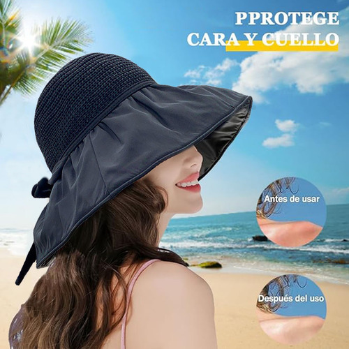 Gorra Sombrero De Sol Para Mujer Protección Uv Playa Premium