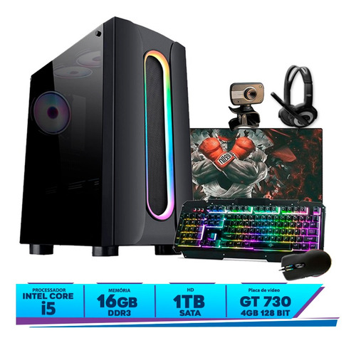 Imagem 2 de 8 de Pc Gamer Chrono I5 3470 16gb Hd 1tb Gt730 4gb 128bits