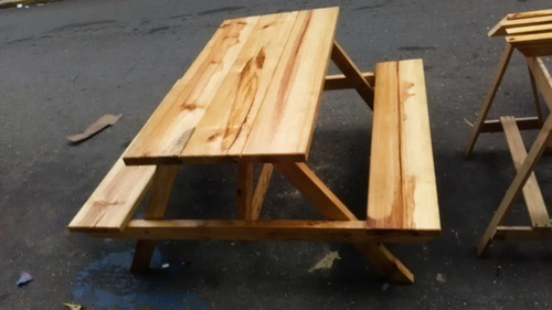Imagen 4 de 7 de Mesa Picnic, Jardin, Terraza, Camping, De Madera Furte