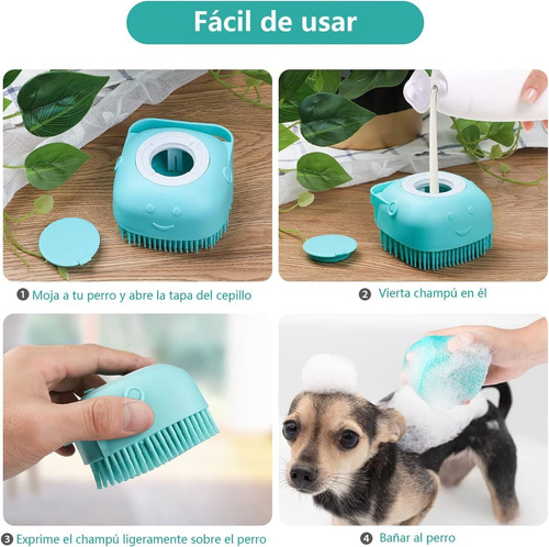 3pcs Cepillo De Baño Para Perros Y Gatos, Cepillo De Champú