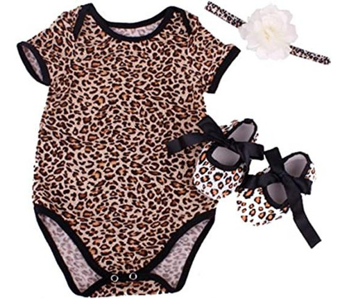 Reborn Baby Doll Leopard Romper Ropa Set Para 20 22 Inch