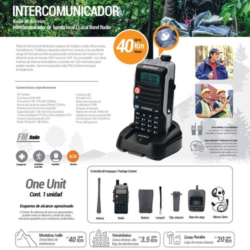 Walkie Talkie Baofeng Intercom Lcd Outdoor Uv-b2 Plus Mlab