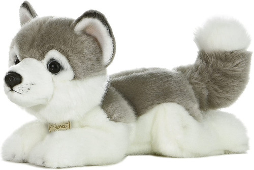 Husky Siberiano Bebé Peluche Miyoni Lobo Aurora Importado