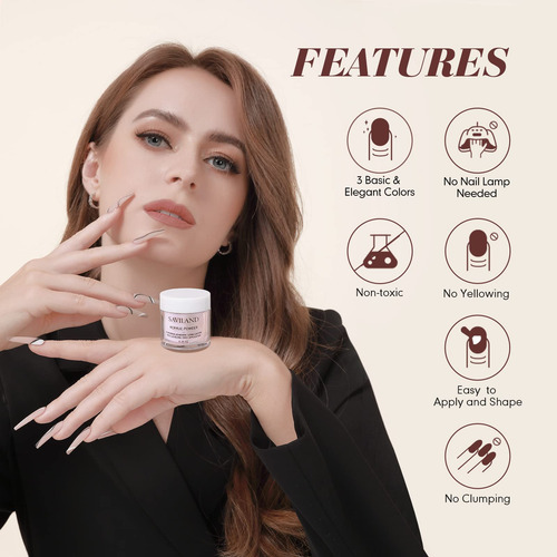 Kit De Uñas Acrílicas Saviland Starter Con Polvo Y Líquido A