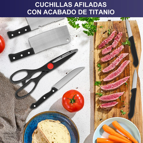 Batería De Cocina 23 Piezas Con Aluminio Antiadherente Color Negro Cinsa