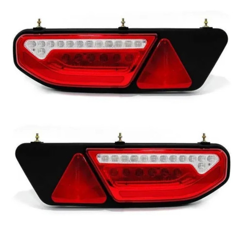 Imagem 1 de 4 de Par - Lanterna Traseira Led Duct Wide Carreta Rodotecnica