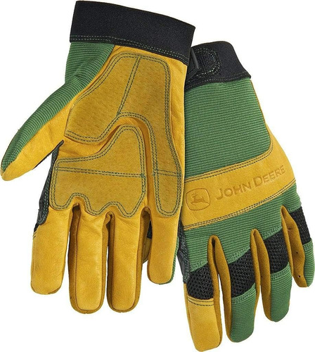 Jd00009/l Grain Cowhide Leather Gloves, Large, Yellow/g...