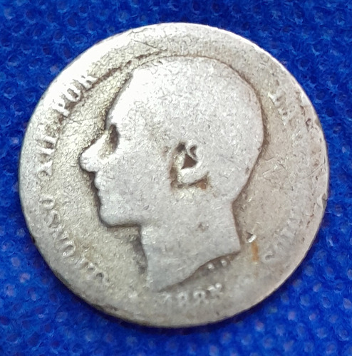Moneda De 1 Peseta (plata), Año 1883 Regular Estado 