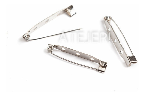 Imagen 1 de 8 de Base Gancho Para Prendedor De Metal 38mm X 100 Unidades