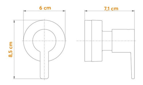 Imagem 3 de 5 de Acabamento P/ Registro Docol Gali Base Deca 1/2 , 3/4 E 1