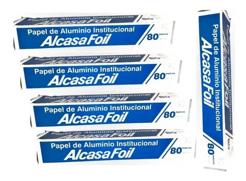 Rollo Papel Aluminio Industrial Alcasa Foil 80 Mts X 40 Cms 