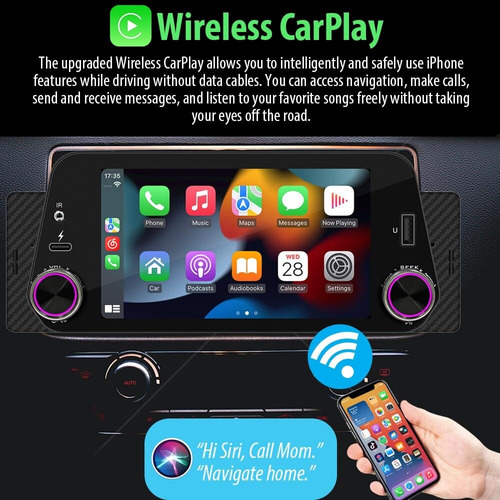 Carplay Inalámbrica Reproductor Mp5 Para Coche De 5