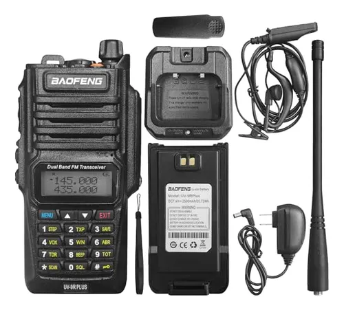 Walkie Talkie Baofeng Uv-9r Plus 8 W Ip67, Paquete Resistent