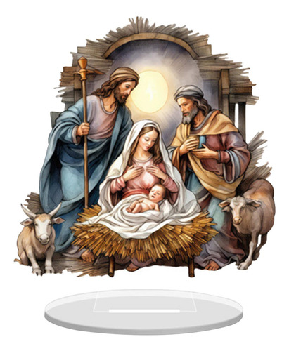 Letrero Acrílico De Natividad, Decoración Navideña