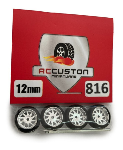 Rodas P/ Customização Ac Custon 816 - 12mm Perfil Baixo 1/64