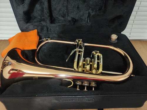 Imagem 6 de 6 de Flugelhorn Sib Jean Batiste Dourado Completo