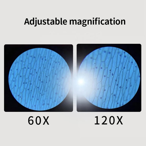 1 Microscopio Científico For Niños 60-120x Con Luz Led
