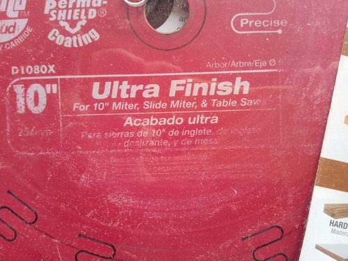 Disco Freud Diablo Melamina Ultra Finish 10 ( 255 Mm) Nueva