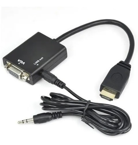 Convertidor Hdmi A Vga Con Sonido (incluye Cable De Audio)