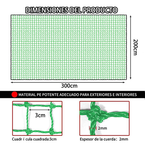 2mx3m Verde Práctica De Golf Red De Malla De Entrenamiento