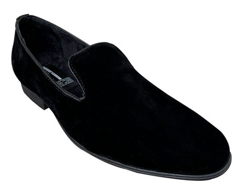 Mocasin Slipper Loafer Felpa Caballero Negro Zanthy Shoes 02