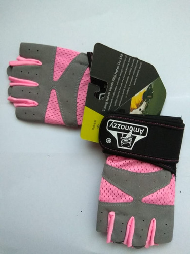 Imagen 4 de 10 de Guantes Deportivos De Entranamiento Mitón Gym Calidad Rosado