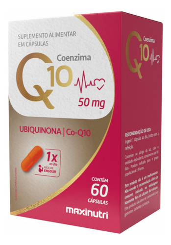 Suplemento Alimentar 60caps Coenzima Q10 50mg - Maxinutri