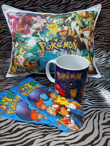 Pokemon Cojín Más Tazón Más Calcetines 