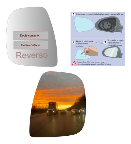 Luneta Espejo Retrovisor Peugeot Partner Maxi 2008-2014 Rh