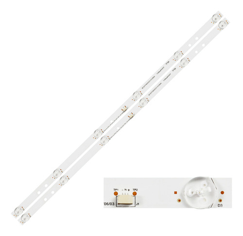 Dt Kit Leds 32h3d1 32h3d 32h3d5 (2tiras 6leds)- Aluminio,
