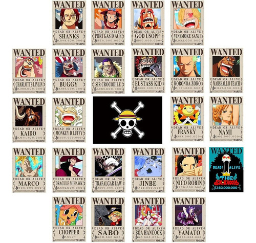 Pósters De Anime De Luffy 3 Billion Zoro De One Piece Wanted