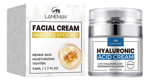 Crema Hidratante Facial Hialurónica Con Hidratación De Grado