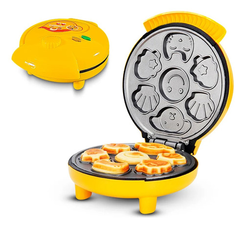 Mini Wafflera Eléctrica Con Formas/ Diseños Cocina Creativa 