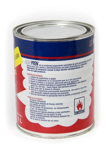 Pegamento Aerosol Ps696 Hule Espuma Aeropren 1 Lt Presto 1pz