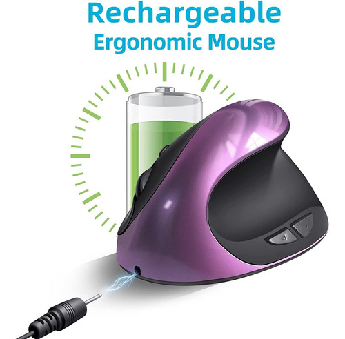 Ratón Ergonómico Ratón Vertical Inalámbrico Recargable