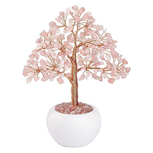 Árbol De Dinero De Cuarzo Rosa Feng Shui, Árbol De Bo...