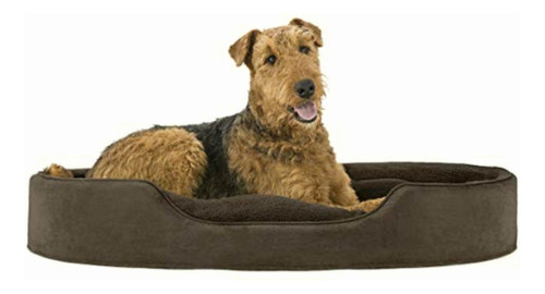 Furhaven Pet Nap Oval Lounger Bed For Dog Or Cat, Espresso,