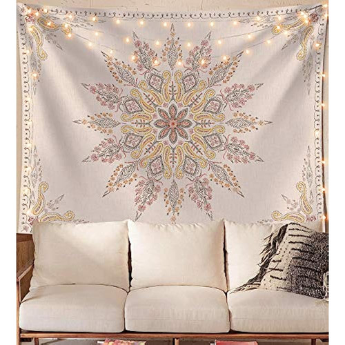 Tapiz Bohemio Neasow Para Colgar En La Pared, Tapiz Floral B