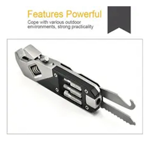 Llave Ajustable 17 En 1 De Acero Inoxidable, Bolsa De Bolsil