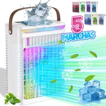Comprar Censtech Aire Acondicionado Genérico Portátil 5 En 1 Enfriador Evaporadro Y Humidificador 5 Velocidades De Ventilador Aire Acondicionado Personal Ventilador Giro Adjustable Temporizador Y 7 Luces Led
