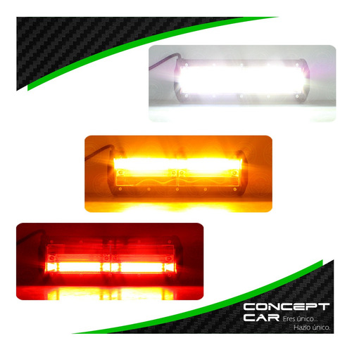 Barra Faro Led Cob Codigo Estrobo Multicolor 2 Modulos 4x4