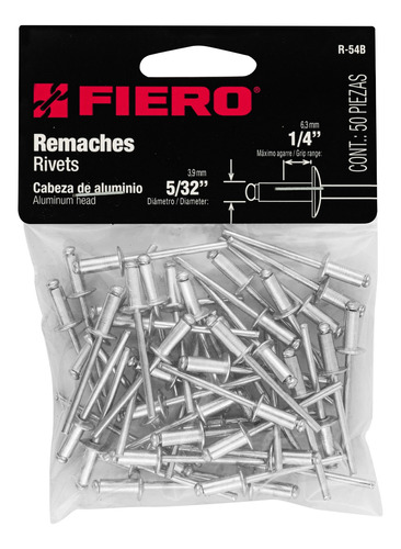 Remache Fiero R-54b 50pzas 5/32x3/8