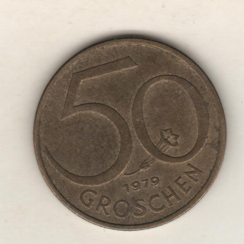 Austria Moneda De 50 Groschen Año 1979 Km 2885 