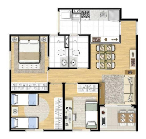 Imagem 14 de 15 de Apartamento Para Venda Em São Paulo, Cambuci, 2 Dormitórios, 1 Suíte, 2 Banheiros, 1 Vaga - Cap0457_1-1180831