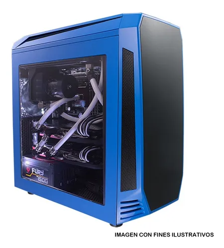 Gabinete Gamer Bitfenix Aegis Core Micro Atx 1 Ventilador Color Azul