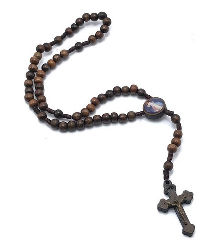 Terço De Jesus Misericordioso Com Porta Terço Cor Vermelho