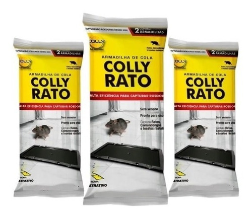 Trampa Ratones Adhesiva Colly Rato Pack 3 (6 Unidades)