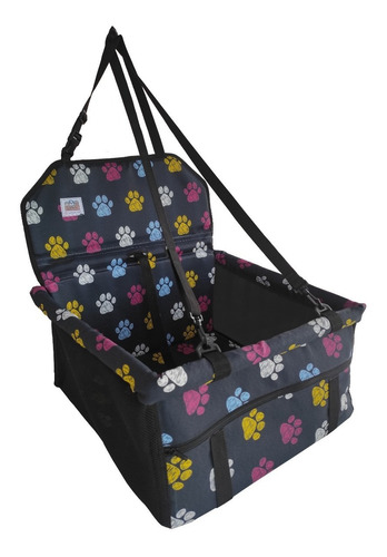 Imagem 1 de 10 de Cadeirinha Assento Pet Carro Cesto Para Cão Gato Cor Estanho