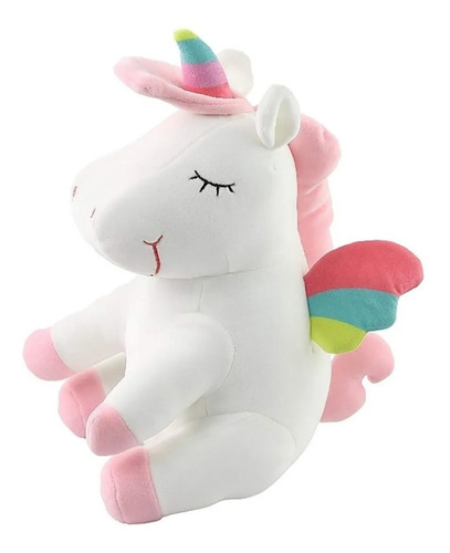 Unicornio Pony De Peluche Arcoiris  Tipo Pegaso 55 Cm 